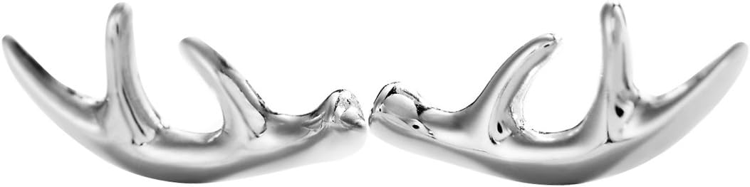 925 Sterling Silver Deer Antlers Stud Earrings Women Jewelry