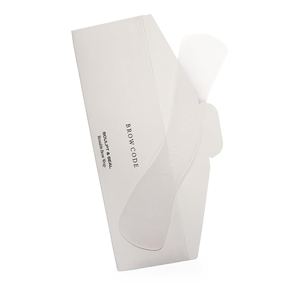 Brow Code Sculpt & Seal Reusable Brow Wrap Premium Silicone Brow Lamination Tool, Contoured Fit for At-Home Brow Treatments