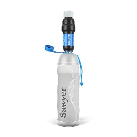 Sawyer Products SP302 Squeeze Water Filtration System, Cnoc Premium 1 Liter Bottle