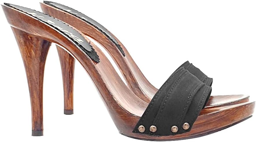 Kiara Shoes Summer Women's Clogs Black - KM7201 Nero