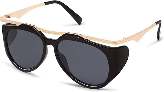 Retro Square Aviator Sunglasses for Women Men Trendy Oversized Sunglasses Vintage Irregular Shield Frame GM9604