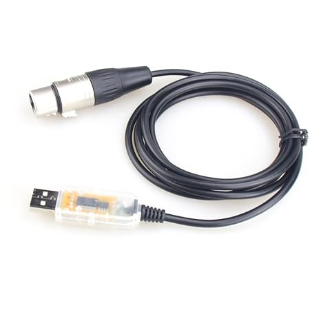 USB to Interface Adapter LED DMX512 Computer PC Stage Lighting Controller Dimmer, Adapter Cable Replacement Spare Parts