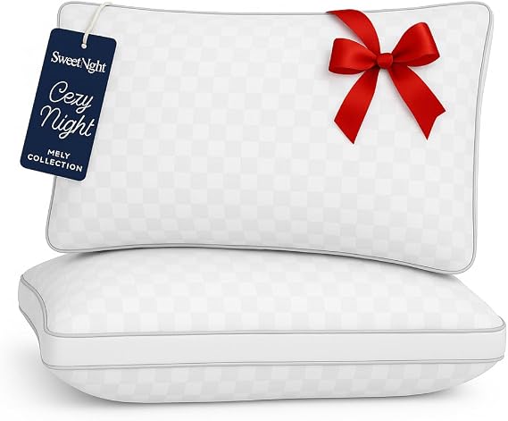 Sweetnight Pillows Queen Size Set of 2, Bed Hotel Pillows, Almohadas para Dormir, Side Back Stomach Sleeper, Relief Neck, Head, Shoulder