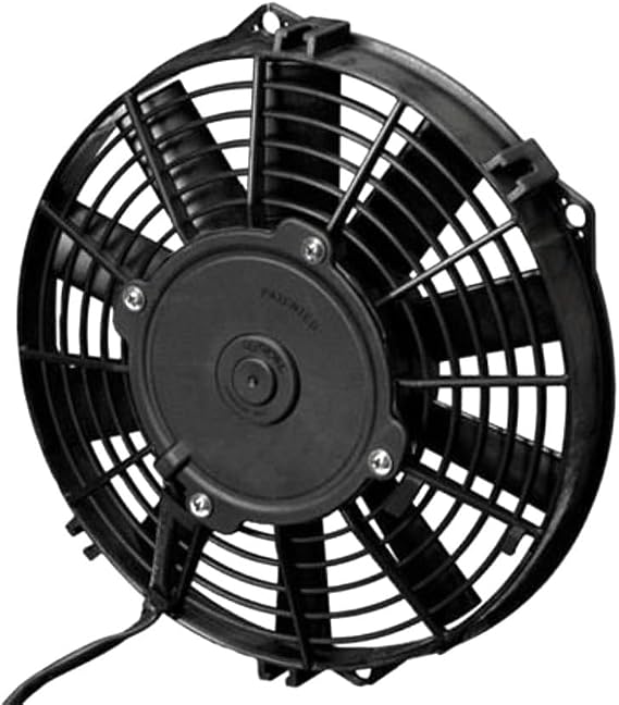 Spal 30100344 Electric Cooling Fan, Low Profile, 9 in, Puller, 625 CFM, 24V, 12V, Straight Blade, 9.75 in Diameter, 2 in Thick, Plastic, Each