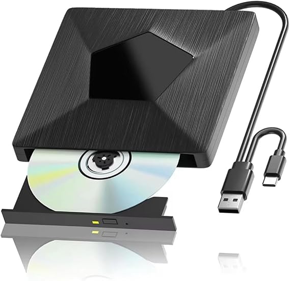 Portable External Blu-ray Drive Burner 3D BD CD DVD Optical Drive Player for Laptop PC