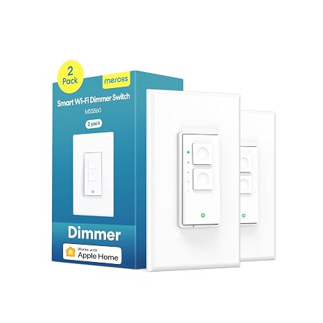 meross Smart Dimmer Switch Single Pole, Neutral Wire Required, APP Control