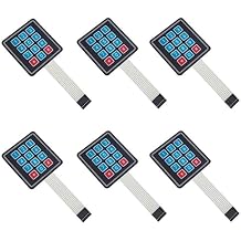 6Pcs 3x4 Keypad 12 Key Matrix Array Membrane Switch 7pin 12 Button Extended Keyboard for Microcontroller