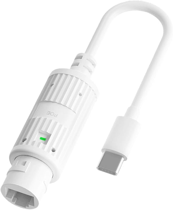 Dc48v to 5v 2.4a Converter Power Over Ethernet to Type C Adapter Plugs and Play Design for Intelligent Devices Multiple Devices Supply Over Ethernet Converter