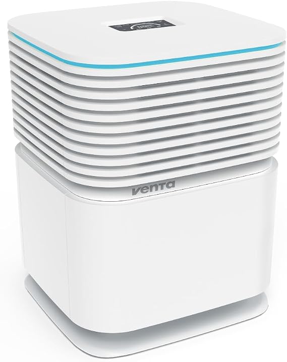 AP730 AeroStyle Compact Air Purifier in White with Voice & App Control, Triple Filtration for Spaces up to 800ft2: Pre-Filter, H13 Filter with 99.97% Filtration Efficiency & Activated Carbon Filter