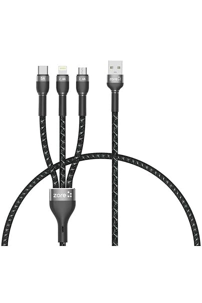 PSR aksesuar Siyah Siyah Shira Serisi 3 in 1 USB Kablo 30cm- ile uyumlu