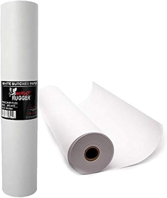 Meat Hugger White Kraft Butcher Paper Roll for Smoker - Unwaxed & Uncoated - 17.25 Inch by 175 Feet