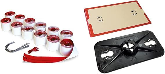 ZIPWALL HDAZ12 Heavy Duty Zipper, 12 Pack, Red, 12 Count & Head, Non-Skid Plate, TPH1