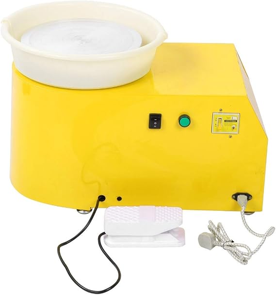 Electric Pottery Wheel 30Cm 350W Aluminum Alloy Ceramic Machine with Foot Pedal & Removable Basin DIY Clay Tool for Adults Art & Craft Pottery Forming