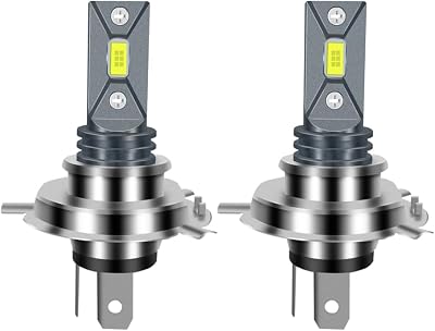 HOCOLO 2x F2 H4 HB2 9003 8000K 8000LM Car LED Fog Lights Replace Halogen Bulbs,3570 CSP-Chips 80W Lamps, Bright IP68 Waterproof Vehicle Lamp Accessories Exterior Automotive Ice Blue, H4HB29003