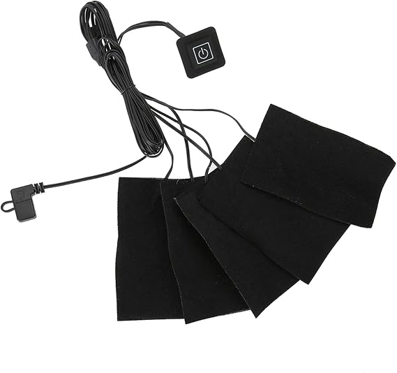 USB Heating Pad, 5V Electric Clothes Heating Pads Carbon fi BER Adjustable Temperature Electric Heated Pad Heating Mat Portable Cloth Heaters for Outdoor Winter Clothes Seat