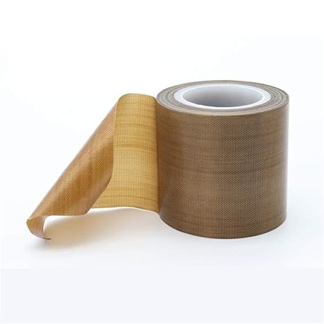 1Roll 2"" x10m Brown PTFE Teflon Tape Nonstick Tape 500F High-Temp Fiberglass Adhesive Tape, Large