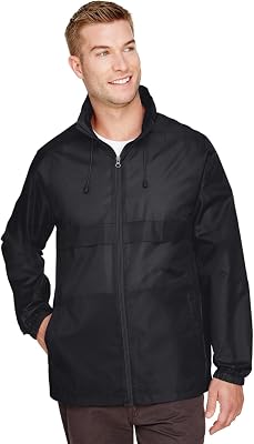 Team 365 Adult Zone Protect Lightweight Jacket, Black, Small