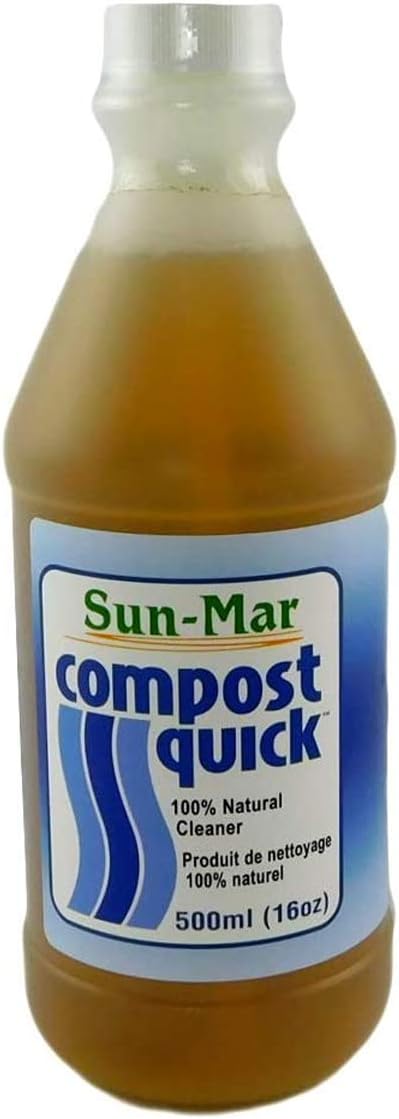 Sustainable Village Sun-Mar Compost Quick 16 oz. || Liquid Starter Enzyme & Catalyst for Compost Piles || Starts/Speeds The Composting Process, Ideal for HOT HOT Compost Piles & Compost Toilets