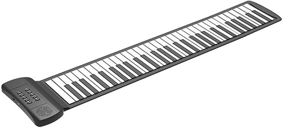 61-keys Roll-up Piano Electronic Keyboard Portable Foldable Silicone 61-key Hand Roll Electronic Keyboard for Beginners Travel Musical Instrument