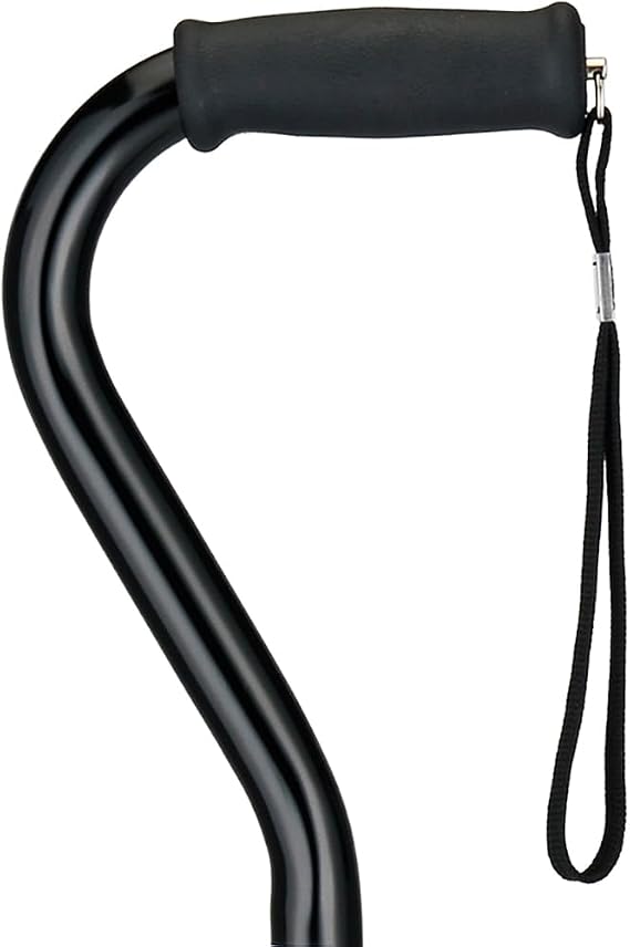 NOVA Medical Products Heavy Duty Offset Handle Walking Cane - Black