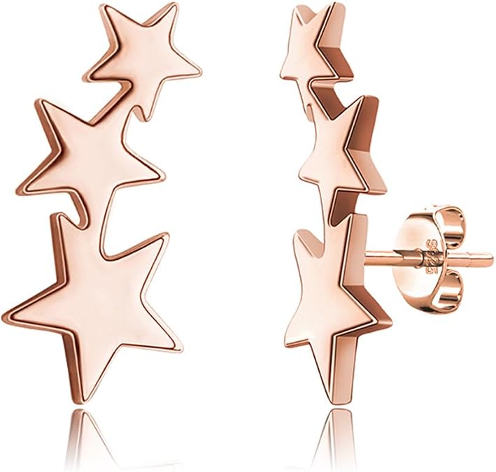 ONLYJUMP Star Stud Earrings For Women Small Star Stud Earrings Simple Star Bolt Stud Earrings Danity Stars Post Earrings Minimalist Star Shaped Stud Earrings Christmas Birthday Gifts