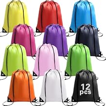 Drawstring Backpack 12 Pcs Drawstring String Bags Bulk,Waterproof String Backpack for Sports