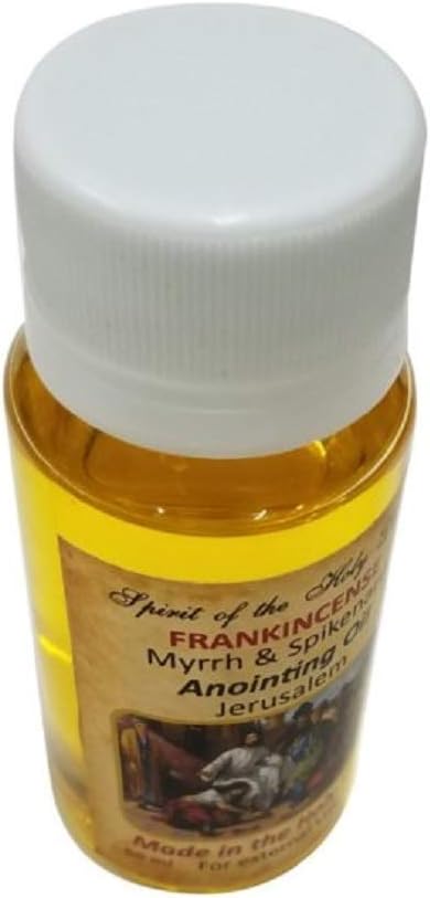 Authentic Christian Anointing Oils Jordan River Holy Waters Church of the Holy Sepulchre (SPIRIT OF THE HOLY LAND Frankincense, Myrrh and Spikenard 60ml)