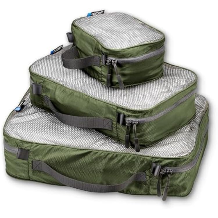 COCOON - Premium - Packing Cube - Ultralight SET - Olive Green - Set of 3