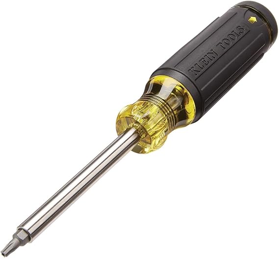 Klein Tools 32307 çok uçlu manipülasyon emniyetli tornavida, 27'si 1 arada torx, altıgen, tork ve İngiliz anahtarı uçları, 1/4 inç lokma anahtar tornavidası ile