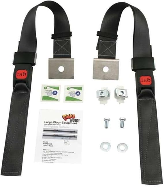 Push Button Strut Strap, Black, 1200 lb.