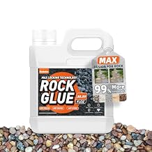 Rock Glue, Mulch Hold 2Gallon Long-Lasting Dries-Clear Strong Pea Gravel Binder for Pebble Fast-Drying Pebble Glue&Gravel Hold Mulch for Landscaping, Pine Straw, Outdoor Strong Stone Hold