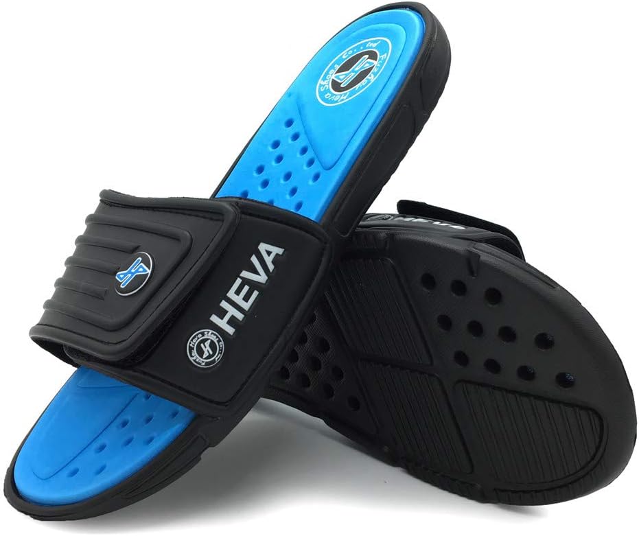 HEVA Men's Slide Sandals Fashion Open Toe Beach Pool Slippers