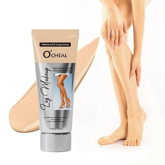 OCHEAL Waterproof Leg Makeup Cream, No Transfer Tattoo Cover Up&Scar Concealer, Long Lasting Body Foundation for Flawless Skin, Leg Varicose Vein Cover Up, Suitable All Skin Tones (Nature)