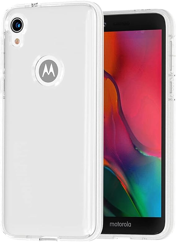 Phone Case for Moto E6 Case, Motorola E6 XT2005DL Case for Girls Women, Clear Slim Shockproof Soft Flexible TPU Back Phone Protective Cover Cases for Motorola Moto E6 (Clear)