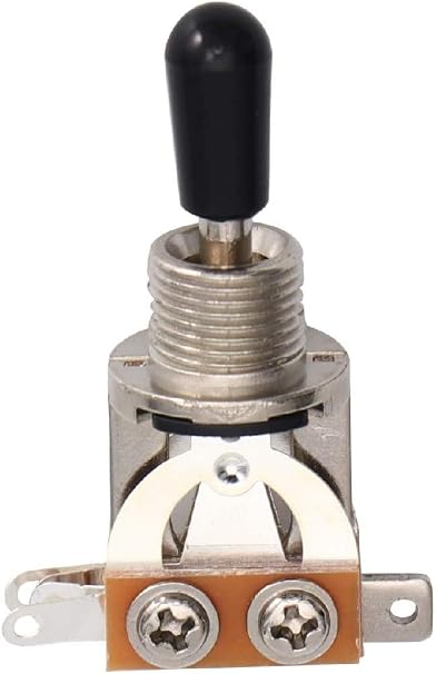 3 Way Guitar Toggle Switch Pickup Selector Round Tip, Black