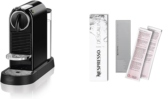 Nespresso CitiZ Espresso Machine by De'Longhi, Limousine Black Descaling Kit