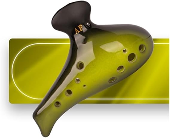 Ocarina Color 12 Hole Playing AF And Other Tones Professional Wind Instrument Adult Professional Ocarina Instrument(Green AF)