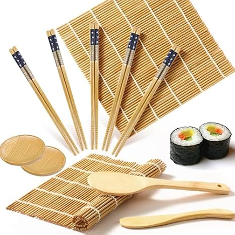 Bamboo Sushi Rolling Mat Roller Making with Sushi Mat for Sushi Maker