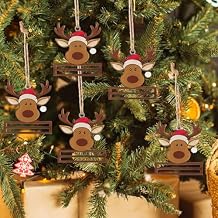 Thyle 6 Pcs Christmas Money Holders for Cash Gift Funny Reindeer Money Holders Ornament Christmas Tree Gift Cash Hanging Ornaments Heres a Few Buck for Xmas Party Stocking Stuffers Gifts