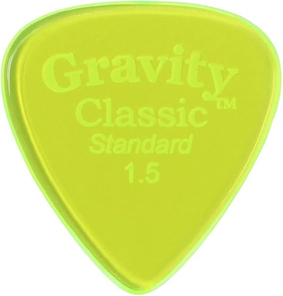 Gravity Picks Classic Guitar Pick - 1.5mm Fluorescent Green - Polished