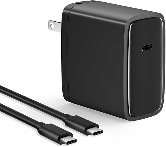 100W Charger for MacBook ProAir 13 14 15 16 inch M4 M3 M2 M1 2025 2024 2023 2022 2021 2020 2019, Fast USB C Laptop Charger Power Adapter with 6.6FT USB-C Charging Cable, Compact & Foldable
