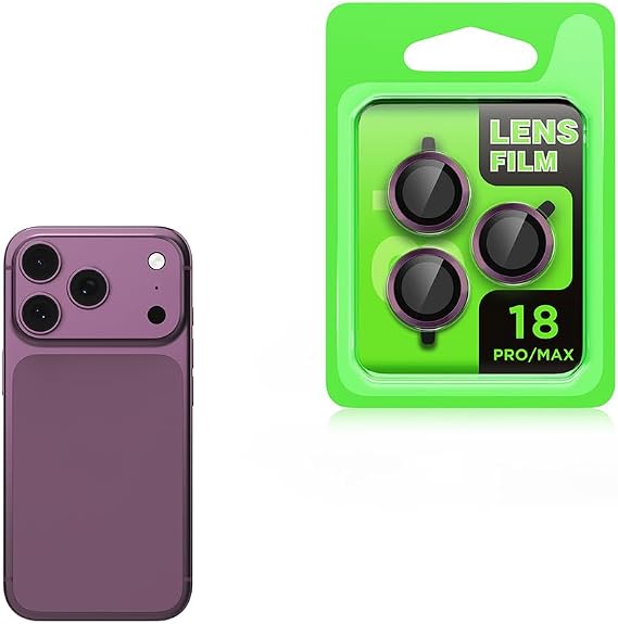 Apple iPhone 18 Pro Max/iPhone 18 Pro Uyumlu CL-07 Kamera Lens Koruyucu, mor