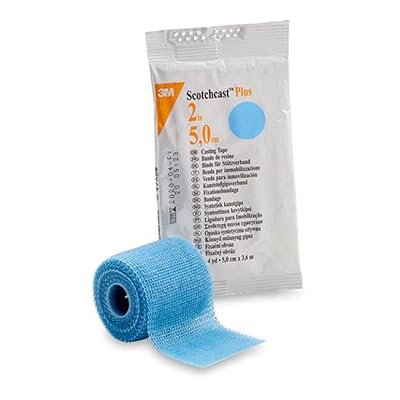 3M Health Care MMM 82002L Scotchcast Plus Casting Tape, Light Blue, 2 x 4 yds Pack of 10