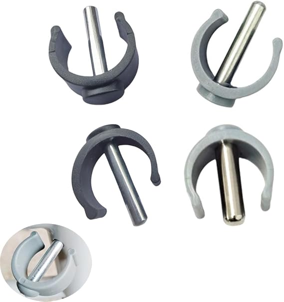 4 Pack Folding Walker C Type Clips Replacement Rolling Walker Tube Pin Lock Bracket Parts for Folding Walkers with Wheels Surgery Recovery Aid Walking