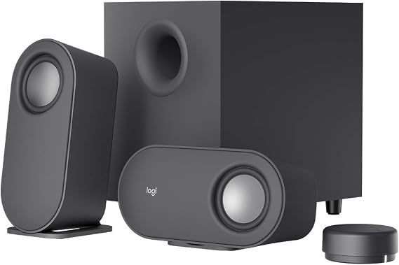 Logitech Z407 Bluetooth Computer Speakers with Subwoofer and Wireless Control, Immersive Sound, Premium Audio with Multiple Inputs, USB Speakers - Black