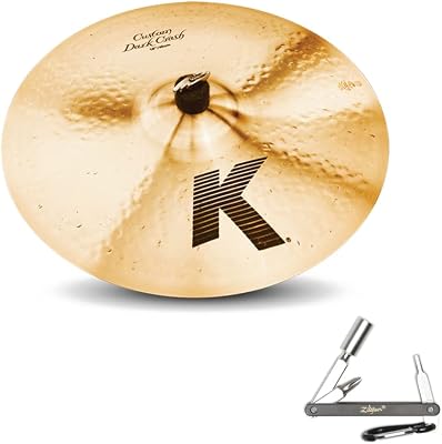 Avedis Zildjian Company ZILDJIAN K0953 18inch K CUSTOM DARK CRASH DRUMSET CAST BRONZE CYMBAL LOW PITCH With ZKEY
