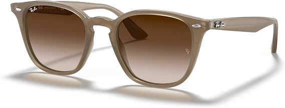 Ray-Ban RB4258F Square Sunglasses for Men for Women | In Black & Beige. Lightweight flexible frame.
