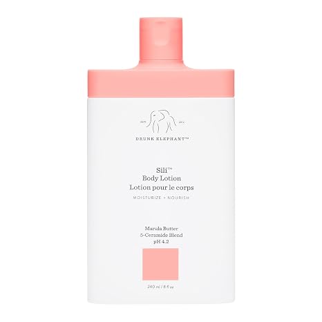 Drunk Elephant Sili Body Lotion - 240 ml/8 fl oz - Lightweight Daily Lotion - Clean Clinical Skincare - Cruelty-Free - Dermatologist Tested - Free of Essential Oils, Silicones, and Fragrance