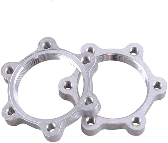 2Pcs Bike Freewheel Threaded Hub Disks 48MM Flange Adapters for 6-bolt disc brake rotor Universal