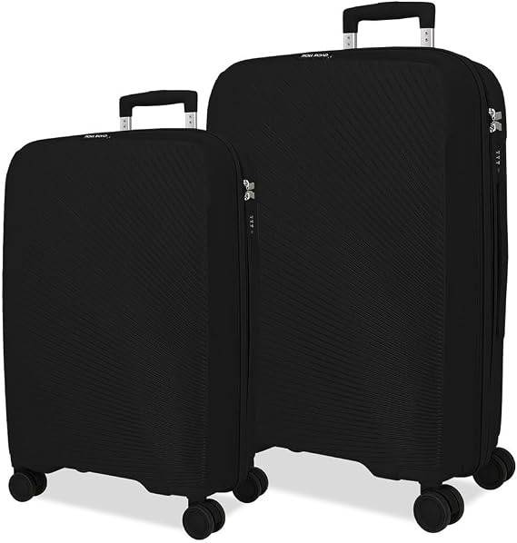 Suitcase Set, Black/White, One Size